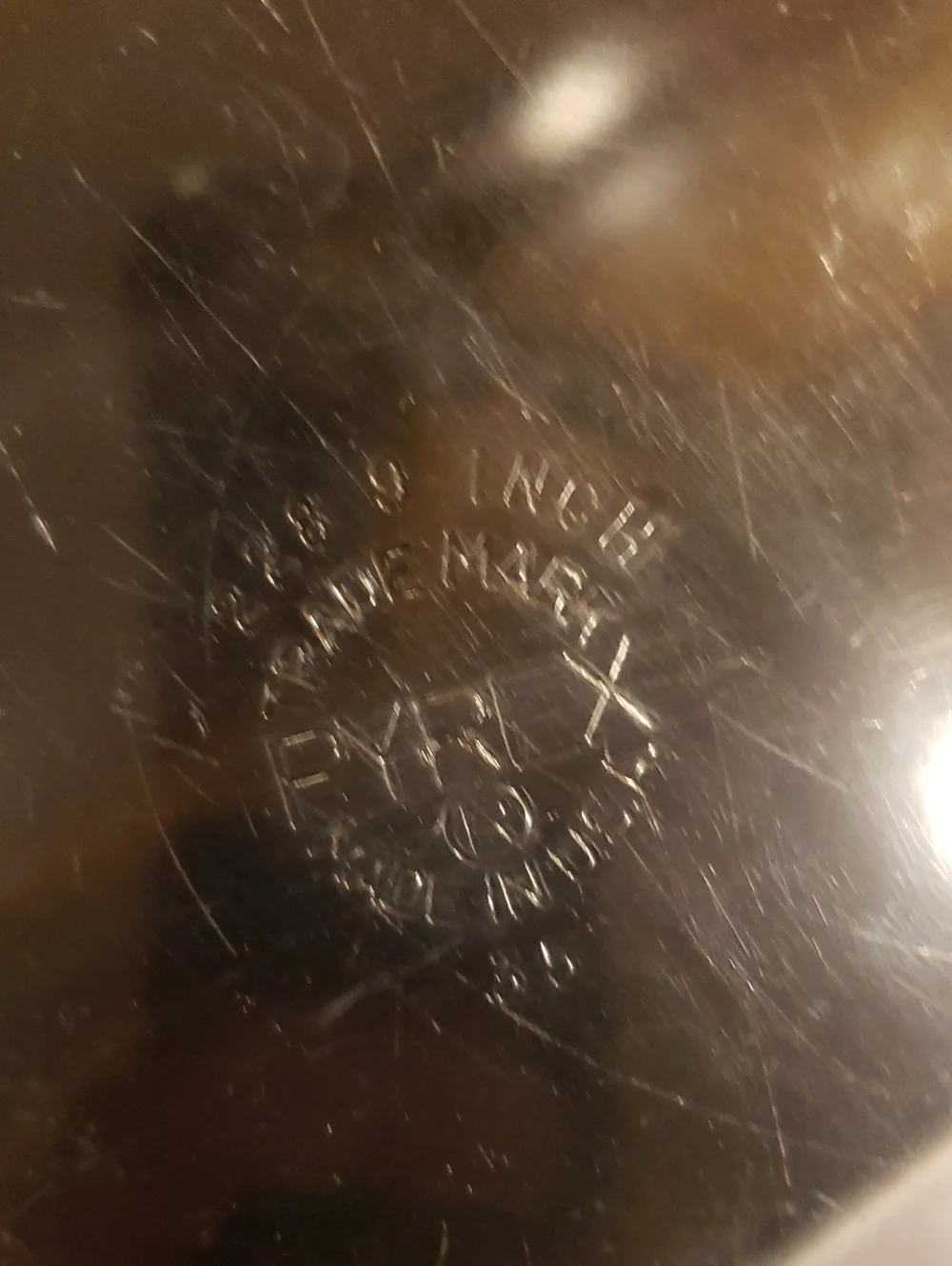 Vtg PYREX Scalloped Edge  Baking Dish With Transparent Glass - Size: 9